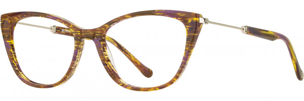 Cinzia Designs Cinzia Ophthalmic 5162 Eyeglasses, 2 - Amber Violet Demi / Chrome