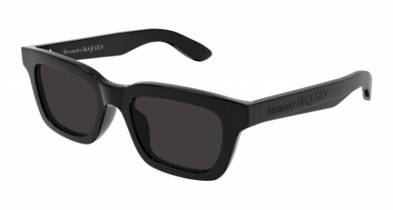 Alexander McQueen AM0392S Sunglasses, 001 - BLACK with GREY lenses