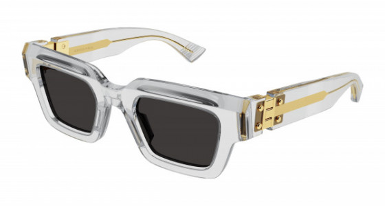 Bottega Veneta BV1230S Sunglasses, 001 - CRYSTAL with GREY lenses