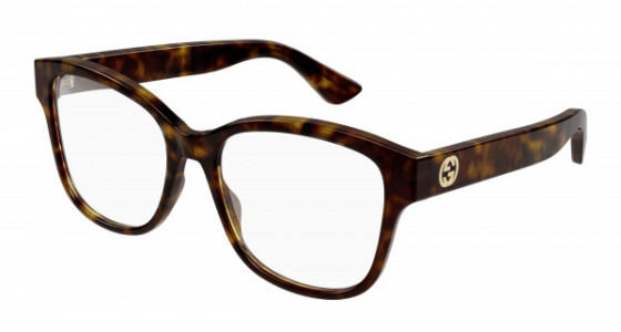 Gucci GG1340O Eyeglasses, 002 - HAVANA with TRANSPARENT lenses