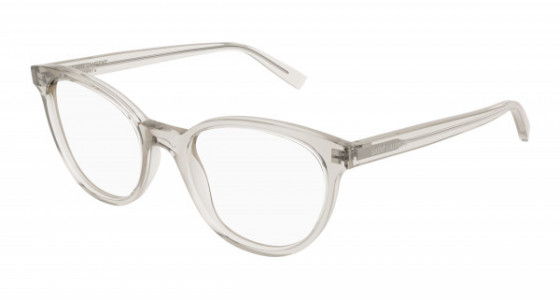 Saint Laurent SL 589 Eyeglasses, 003 - BEIGE with TRANSPARENT lenses