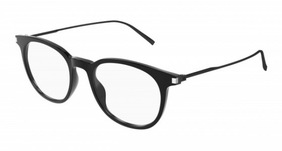 Saint Laurent SL 579 Eyeglasses, 001 - BLACK with TRANSPARENT lenses