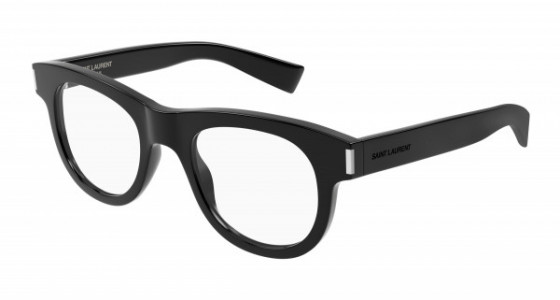 Saint Laurent SL 571 OPT Eyeglasses, 001 - BLACK with TRANSPARENT lenses
