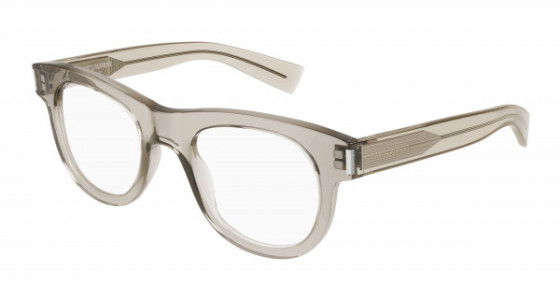 Saint Laurent SL 571 OPT Eyeglasses, 004 - BEIGE with TRANSPARENT lenses