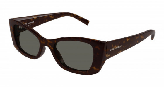 Saint Laurent SL 593 Sunglasses, 002 - HAVANA with GREY lenses