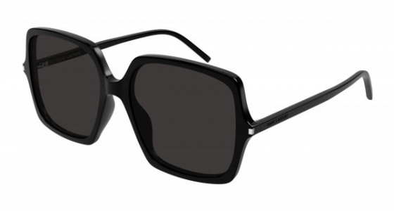 Saint Laurent SL 591 Sunglasses, 001 - BLACK with BLACK lenses