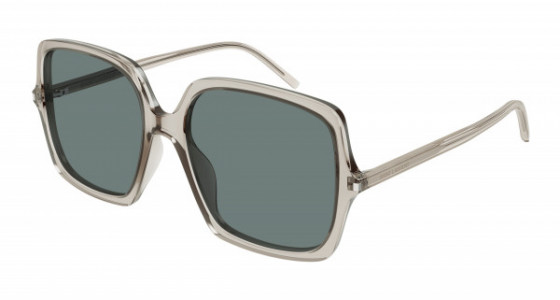 Saint Laurent SL 591 Sunglasses, 003 - BEIGE with GREEN lenses