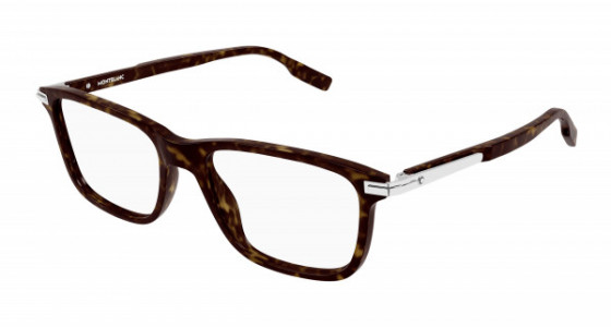 Montblanc MB0277O Eyeglasses, 006 - HAVANA with TRANSPARENT lenses