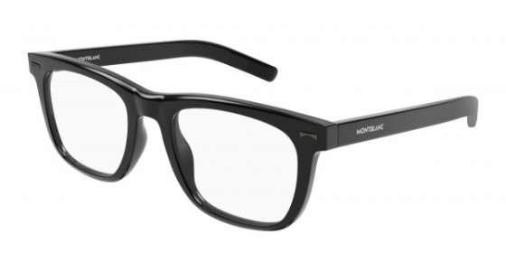 Montblanc MB0262O Eyeglasses, 001 - BLACK with TRANSPARENT lenses