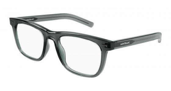 Montblanc MB0262O Eyeglasses, 003 - GREY with TRANSPARENT lenses
