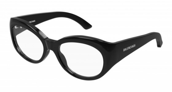 Balenciaga BB0268O Eyeglasses, 001 - BLACK with TRANSPARENT lenses
