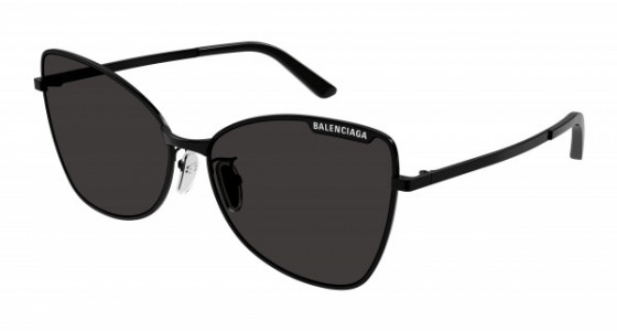 Balenciaga BB0278S Sunglasses, 001 - BLACK with GREY lenses