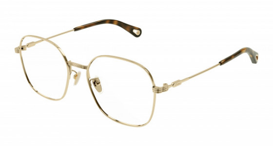 Chloé CH0182OK Eyeglasses, 001 - GOLD with TRANSPARENT lenses
