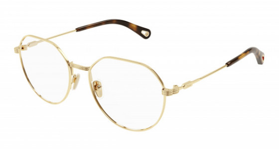 Chloé CH0180O Eyeglasses, 001 - GOLD with TRANSPARENT lenses