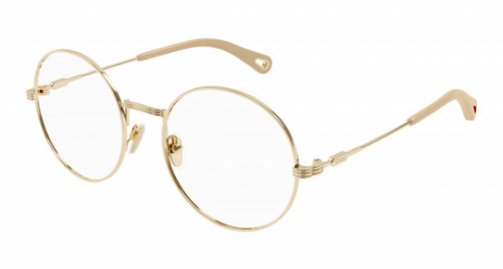 Chloé CH0179O Eyeglasses, 002 - GOLD with TRANSPARENT lenses
