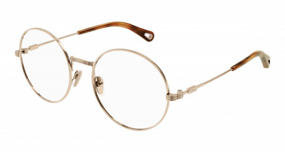Chloé CH0179O Eyeglasses, 003 - GOLD with TRANSPARENT lenses