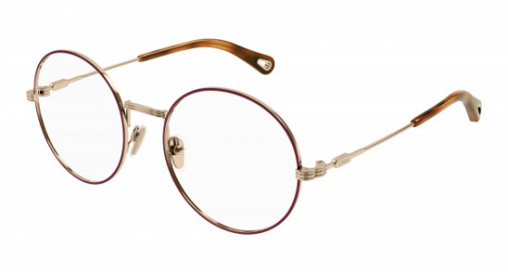 Chloé CH0179O Eyeglasses, 004 - GOLD with TRANSPARENT lenses