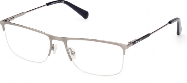 Gant GA3288 Eyeglasses, 012 - Shiny Dark Ruthenium / Shiny Light Blue