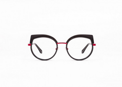 Mad In Italy Accademia Eyeglasses, C01 - Black & Fuchsia