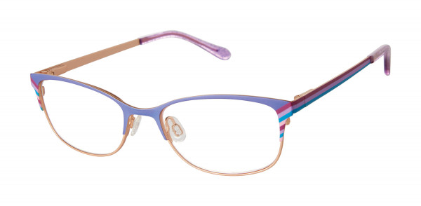 Lulu Guinness LK047 Eyeglasses, Purple/Rgd (PUR)