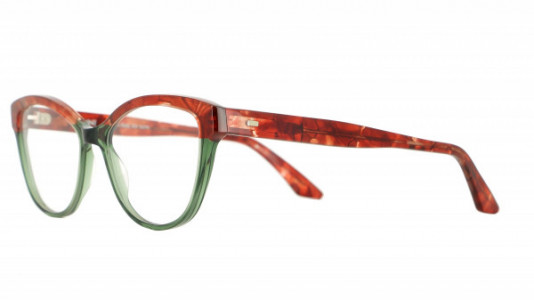 Vanni Spirit V1642 Eyeglasses, transparent green / red pattern