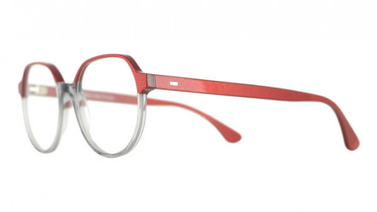 Vanni Spirit V1656 Eyeglasses, red micropixel / transparent grey