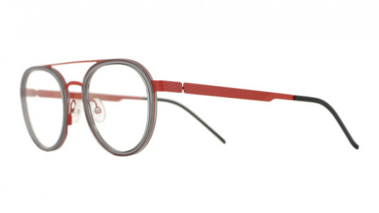 Vanni VANNI Uomo V4113 Eyeglasses, matt red/ transparent grey rings