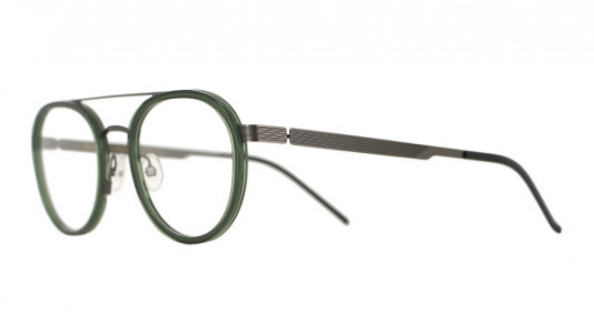 Vanni VANNI Uomo V4113 Eyeglasses, matt gun / transparent dark green acetate rings