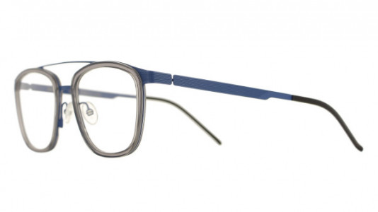 Vanni VANNI Uomo V4114 Eyeglasses, matt blue / transparent grey acetate ring