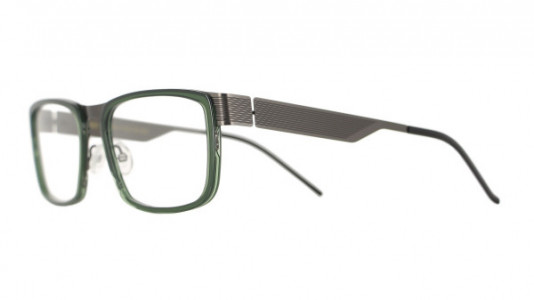 Vanni VANNI Uomo V4115 Eyeglasses, matt gun / transparent dark green acetate ring