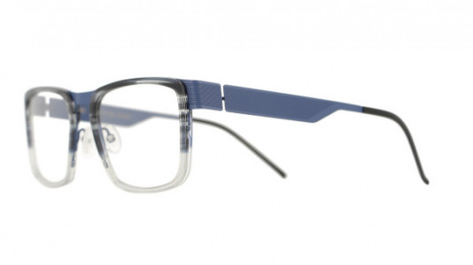 Vanni VANNI Uomo V4117 Eyeglasses, matt navy blue / striped blue-grey acetate ring