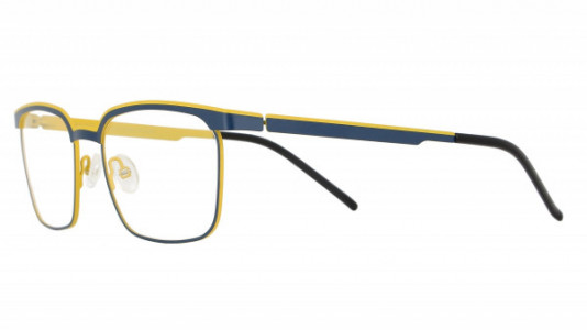 Vanni VANNI Uomo V6314 Eyeglasses, matt navy blue / yellow line
