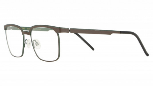 Vanni VANNI Uomo V6314 Eyeglasses, matt brown / dark green line