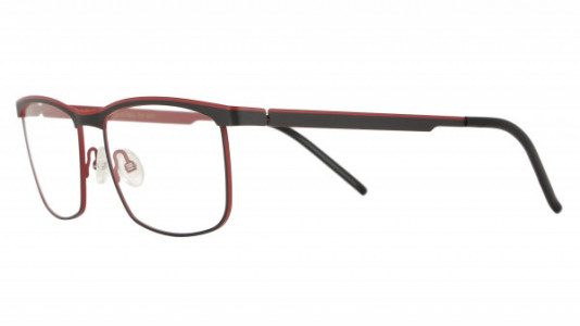 Vanni VANNI Uomo V6315 Eyeglasses, matt black / dark red line