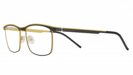 Vanni VANNI Uomo V6315 Eyeglasses, matt black / yellow line