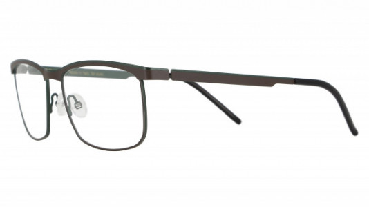 Vanni VANNI Uomo V6315 Eyeglasses, matt brown / dark green line