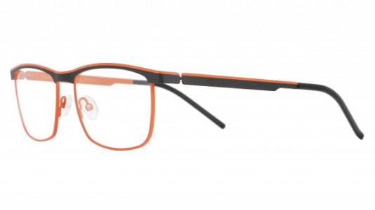 Vanni VANNI Uomo V6316 Eyeglasses, matt black / orange line