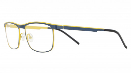 Vanni VANNI Uomo V6316 Eyeglasses, matt navy blue / yellow line