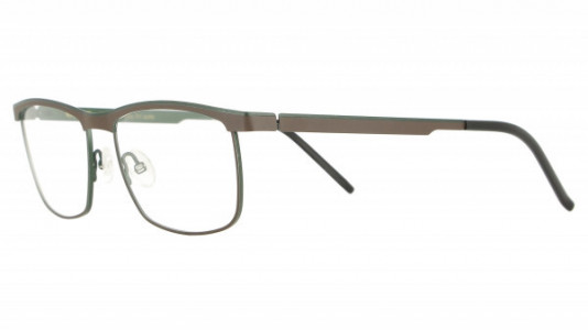 Vanni VANNI Uomo V6316 Eyeglasses, matt brown / dark green line