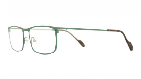 Vanni VANNI Uomo V6321 Eyeglasses, matt dark green with orange top line