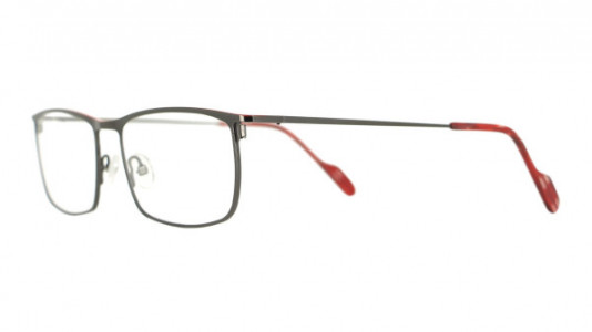 Vanni VANNI Uomo V6321 Eyeglasses, shiny gun with shiny red top bar