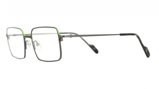 Vanni VANNI Uomo V6324 Eyeglasses, matt gun with lime green top line