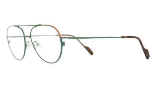 Vanni VANNI Uomo V6325 Eyeglasses, matt teal green with orange top line