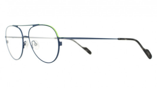 Vanni VANNI Uomo V6325 Eyeglasses, matt navy blue with lime green top line