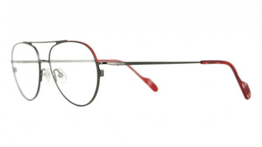 Vanni VANNI Uomo V6325 Eyeglasses, shiny gun with red top line