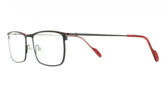 Vanni VANNI Uomo V6326 Eyeglasses, matt black with red top line
