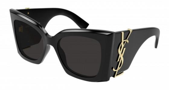 Saint Laurent SL M119 BLAZE Sunglasses, 001 - BLACK with BLACK lenses