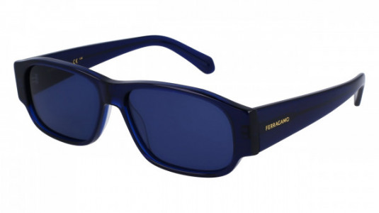 Ferragamo SF1109S Sunglasses, (432) TRANSPARENT BLUE