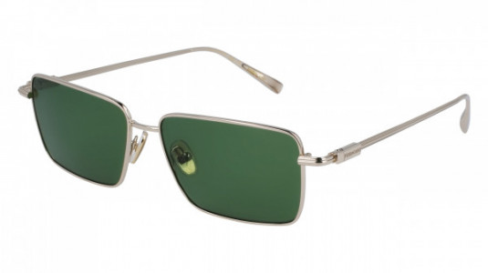 Ferragamo SF309S Sunglasses, (746) LIGHT GOLD/GREEN