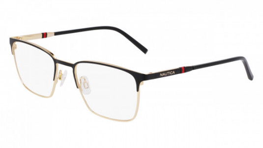 Nautica N7336 Eyeglasses, (002) BLACK/GOLD